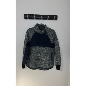 Abercrombie & Fitch pullover asymmetrical snap neck sweatshirt size Medium